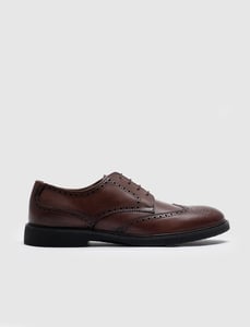 Men's Navy Grained Leather Wingtip Brogues - Quality Leather Product Manufactured By Cabani Ayakkabi San. Ti̇c. A.ş.. Contact For B2B Orders.