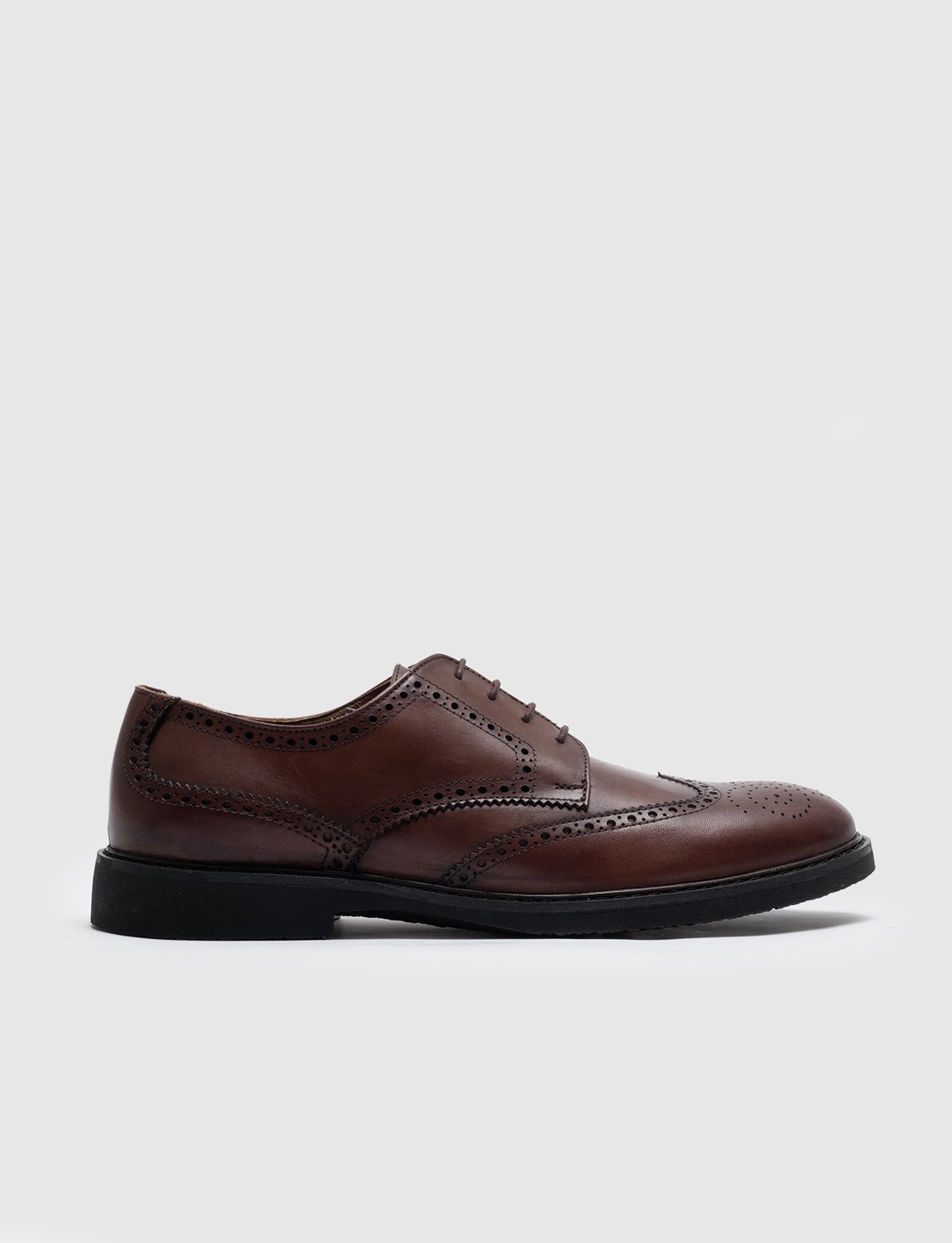 Men Genuine Leather Wingtip Oxford Shoes