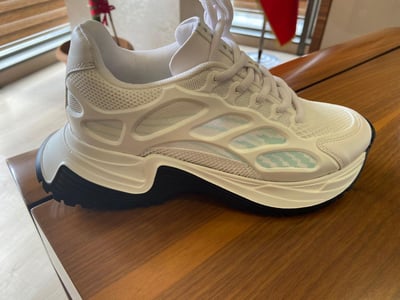 Chunky Platform White Synthetic Leather Sneaker - Quality Leather Product Manufactured By Depar Group Ayakkabi. Contact For B2B Orders.