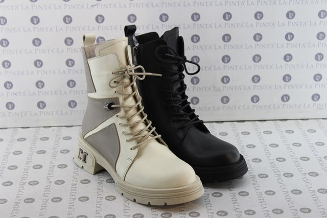 Moderne Elegante Echte Leder Schnürstiefel Damen