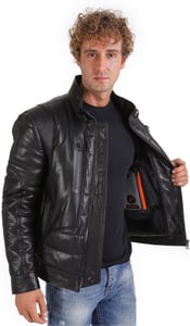 Modern Quilted Calf Skin Biker Jacket - Quality Leather Product Manufactured By Sari Deri̇ Gi̇yi̇m San. Ve Ti̇c.ltd.şti̇. Contact For B2B Orders.