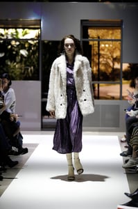 Luxurious Ivory Genuine Shearling Women's Coat - Quality Leather Product Manufactured By Vlasta Kopylova Kurk Deri San. Ve Tic. A.s.. Contact For B2B Orders.