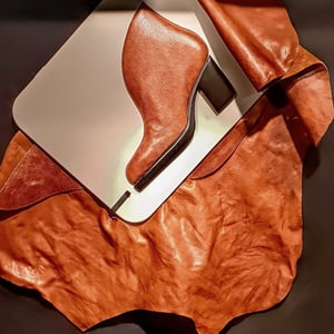 Refined Cognac Boxcalf Leather For Footwear - Quality Leather Product Manufactured By Gonca Deri̇ Ve Deri̇ Ürünleri̇ Ki̇m. Mad. Ayak. İnş. Nak. İml. San. Ve Ti̇c. Ltd. Şti̇. Contact For B2B Orders.