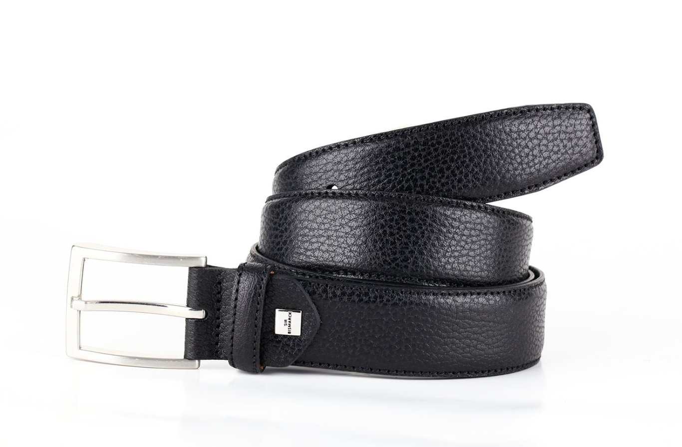 Elegant Textured Leather Men's Belt Silver Buckle - Quality Leather Product Manufactured By Akyollar Deri Ve Med.ürün. San.ve Tic.ltd.şti.. Contact For B2B Orders.
