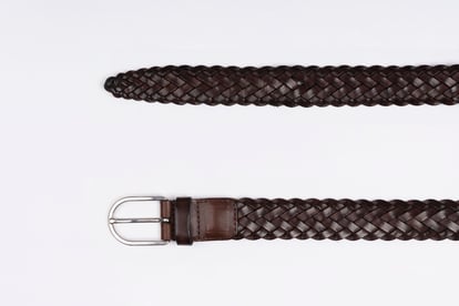 Mens Braided Dark Brown Everyday Belt - Quality Leather Product Manufactured By Güven Karaca Deri̇ San. Ve Ti̇c. Ltd. Şti̇.. Contact For B2B Orders.