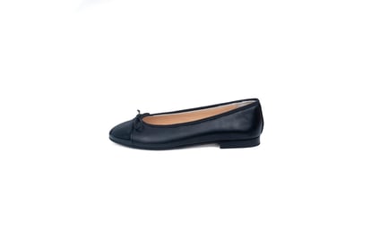 Classic Black Leather Babette Ballet Flats Design - Quality Leather Product Manufactured By Engin Ticaret Deri Ve Ayakkabicilik San.tic.ltd. Sti. Contact For B2B Orders.