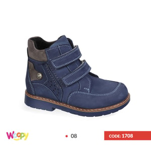 Stylish Kids Nubuck Leather Boots Double Hook And Loop - Quality Leather Product Manufactured By Özdemir Ortopedik Çocuk Ayakkabıları San. Ve Tic. Ltd. Şti.. Contact For B2B Orders.