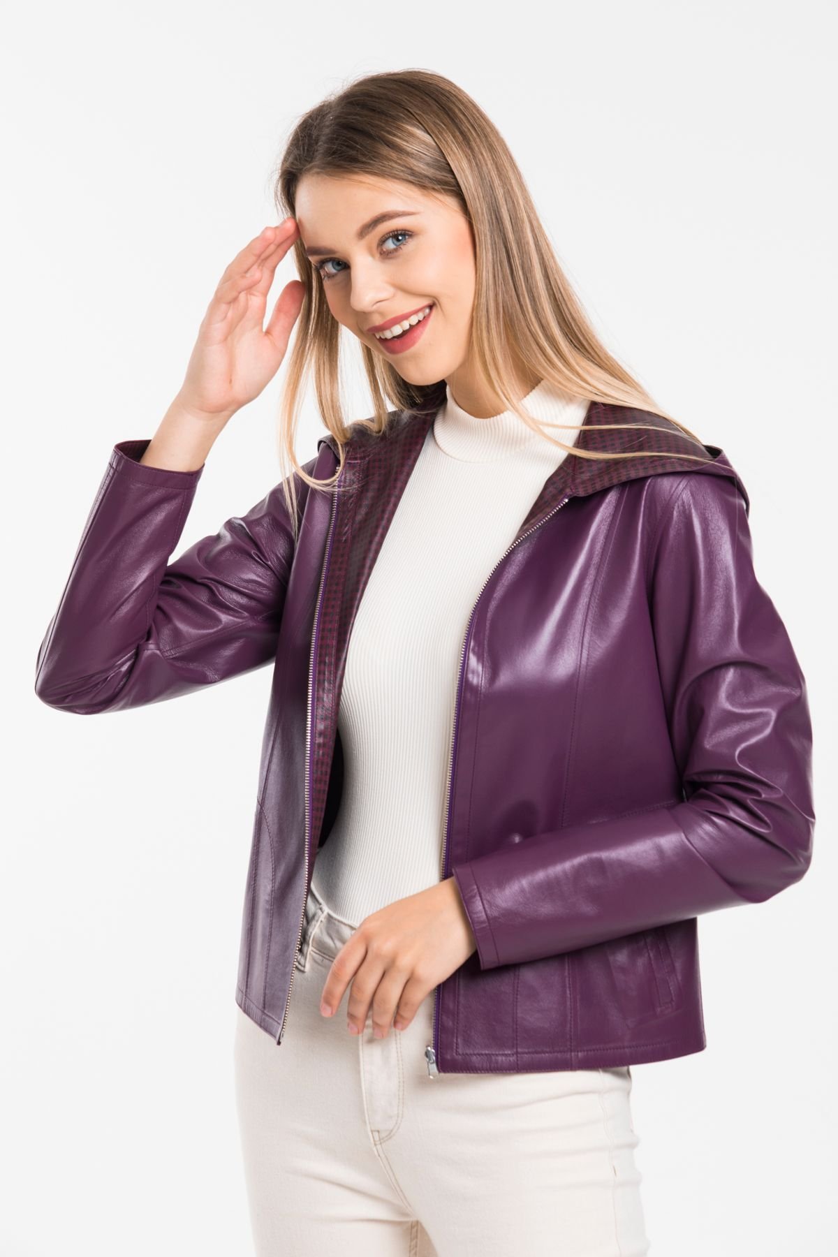 Reversible Leather Jacket For Ladies