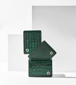 Stylish Crocodile Embossed Premium Leather Card Holder - Quality Leather Product Manufactured By Gumus Saraciye San. Tic. Ltd. Şti. Contact For B2B Orders.