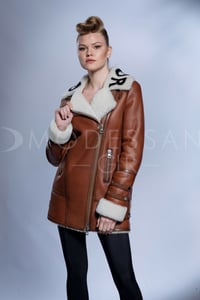 Chic Brown Leather Shearling Aviator Jacket - Quality Leather Product Manufactured By Güler Deri̇ Konf.gida.i̇nş.tur.taş.day.day.tük.mal.san. Ve Ti̇c Ltd.şti̇. Contact For B2B Orders.