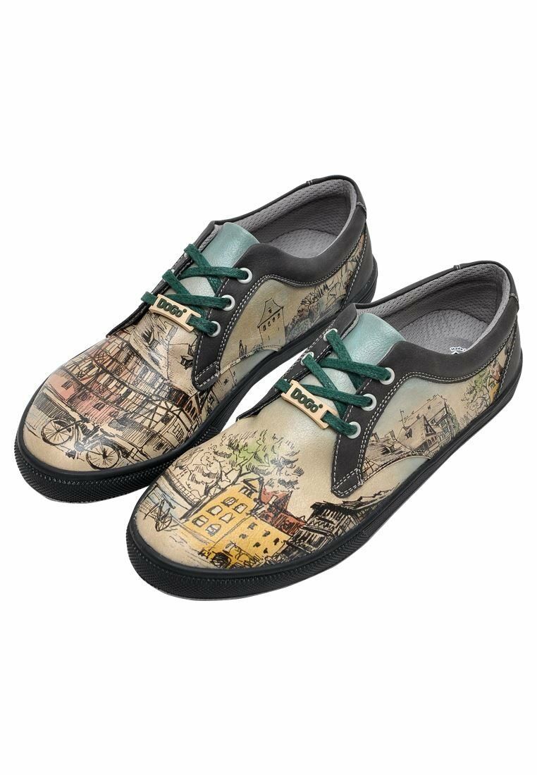 Artistic Cityscape Printed Unique Design Sneakers - Quality Leather Product Manufactured By Dogo Tasarım Sanayi Ve Ticaret A.ş.. Contact For B2B Orders.