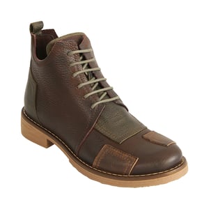 Women Brown Olive Leather Patchwork Ankle Boot - Quality Leather Product Manufactured By Mammamia İç Ve Dış Ticaret A.ş.. Contact For B2B Orders.
