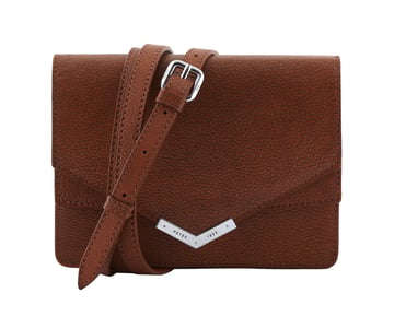 Elegant Cognac Pebbled Leather Shoulder Bag - Quality Leather Product Manufactured By Petek Saraciye Sanayi Ticaret A.s.. Contact For B2B Orders.