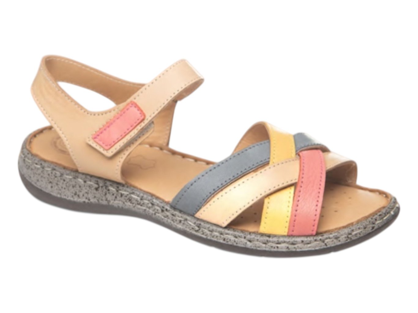 Vibrant Multi Color Genuine Leather Sandal