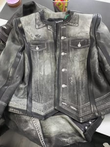 Washed Leather Distinctive Women's Jacket - Quality Leather Product Manufactured By Turco Deri̇ Ki̇mya San. Ve Ti̇c. A.ş. Contact For B2B Orders.
