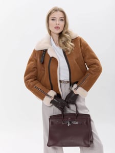 Women Shearling Aviator Bomber Leather Jacket - Quality Leather Product Manufactured By Torrini Dericilik Sanayi Ve Ticaret Limited Sirketi. Contact For B2B Orders.