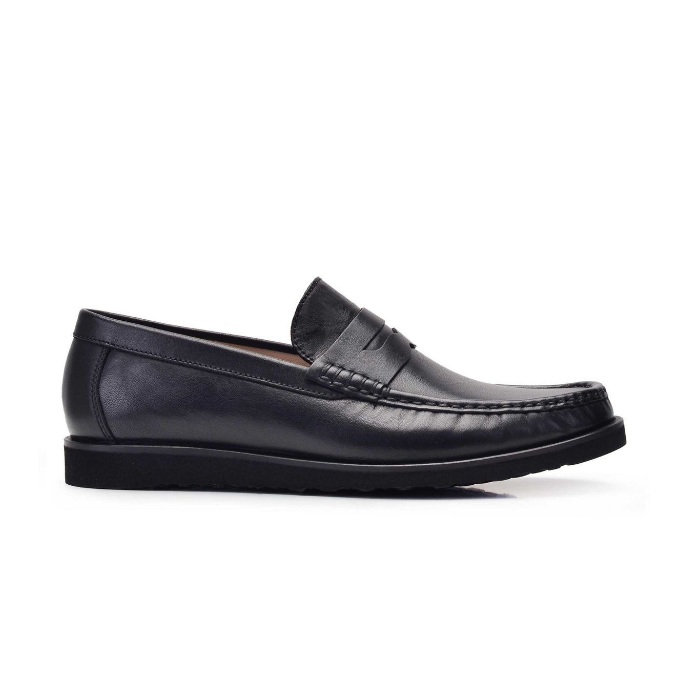 Classic Black Leather Men Penny Loafers - Quality Leather Product Manufactured By Nevzat Onay Ayakkabi Ve Deri Mam San Tic Ltd Sti. Contact For B2B Orders.