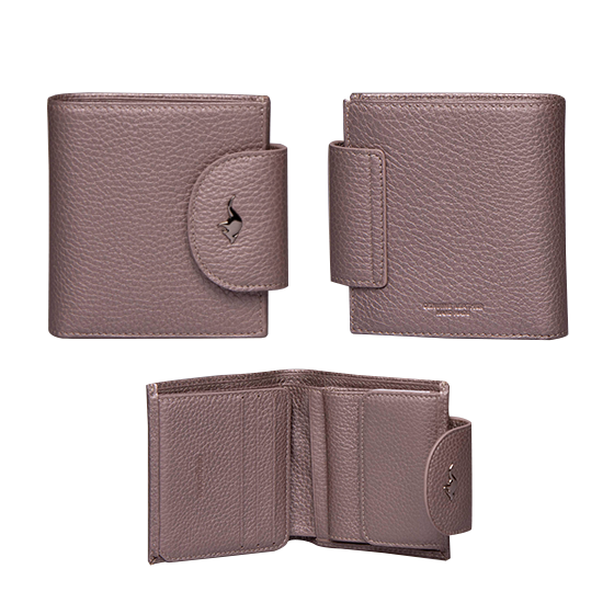 Elegante Mauve Genarbte Leder Damen Geldbörse - Qualitatives Lederprodukt Hergestellt Von Metiş Deri Ürünleri San. Ve Tic.ltd. Şti.. Kontakt Für B2B-Bestellungen.