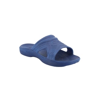Stylish Perforated Blue Men's Comfort Slides - Quality Leather Product Manufactured By Gezer Ayakkabi Deri̇ San. Ve Ti̇c. A.ş.. Contact For B2B Orders.
