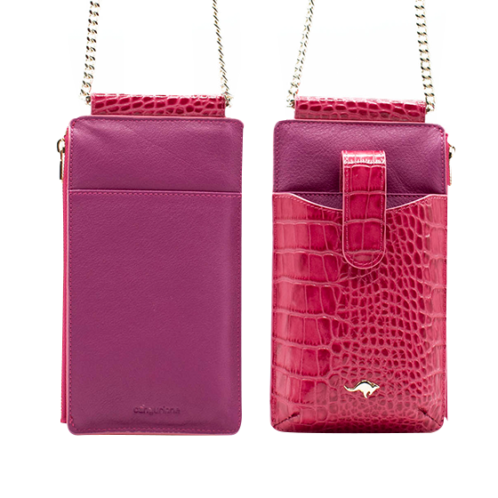 Elegante Fuchsia Leder Umhängetasche Luxuriöses Design - Qualitatives Lederprodukt Hergestellt Von Metiş Deri Ürünleri San. Ve Tic.ltd. Şti.. Kontakt Für B2B-Bestellungen.