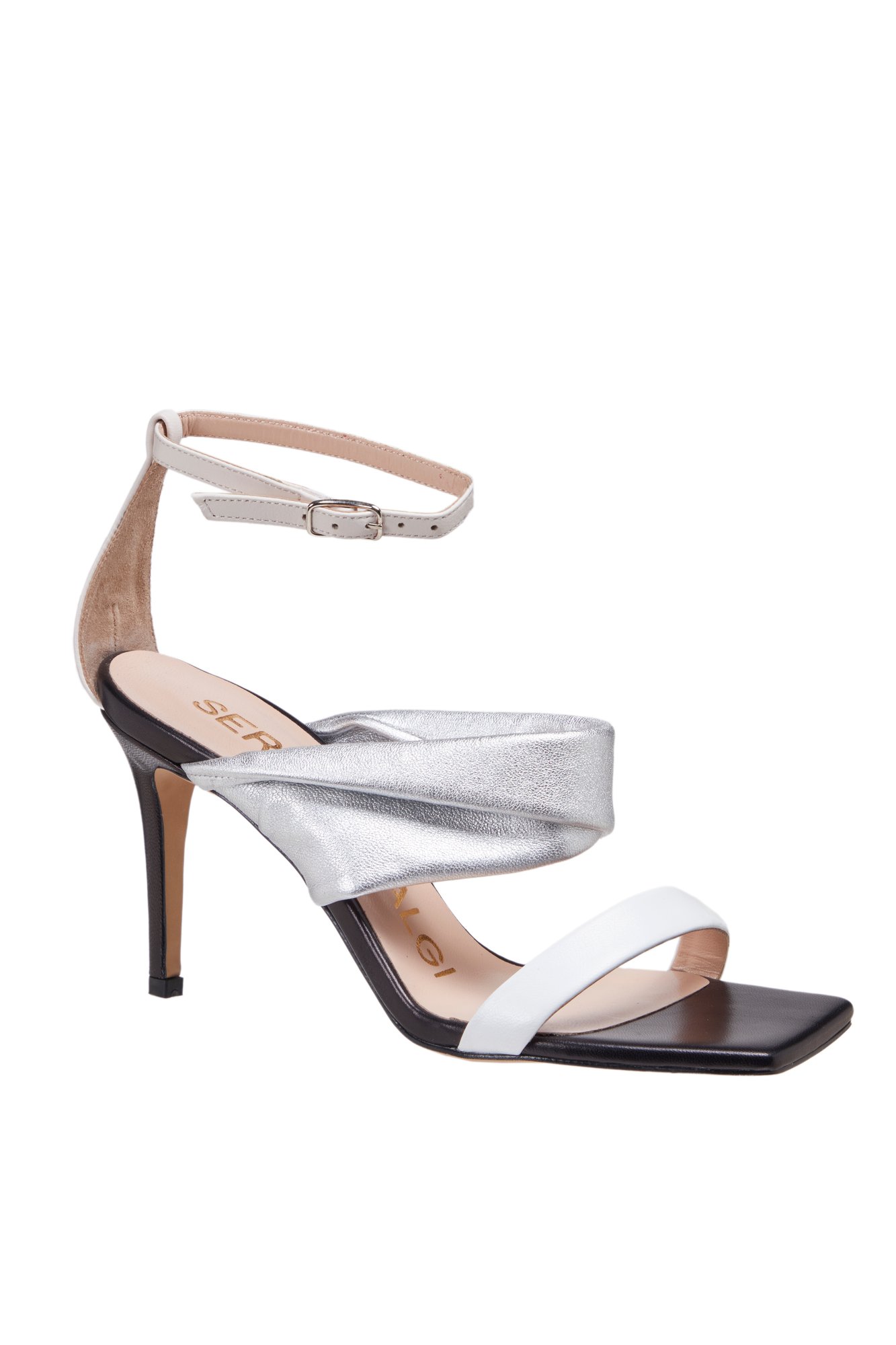 Modern Square Toe Metallic Leather Sandals - Quality Leather Product Manufactured By Serkan Yalgi Ayakkabi San.ve Diş.ti̇c.ltd.şti̇. Contact For B2B Orders.