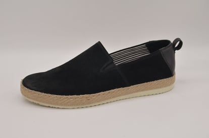 Eleganter Schwarzer Wildleder Herren Espadrille - Qualitatives Lederprodukt Hergestellt Von Çetsan Ayakkabı Sanayi Ve Ticaret Limited Şirketi. Kontakt Für B2B-Bestellungen.