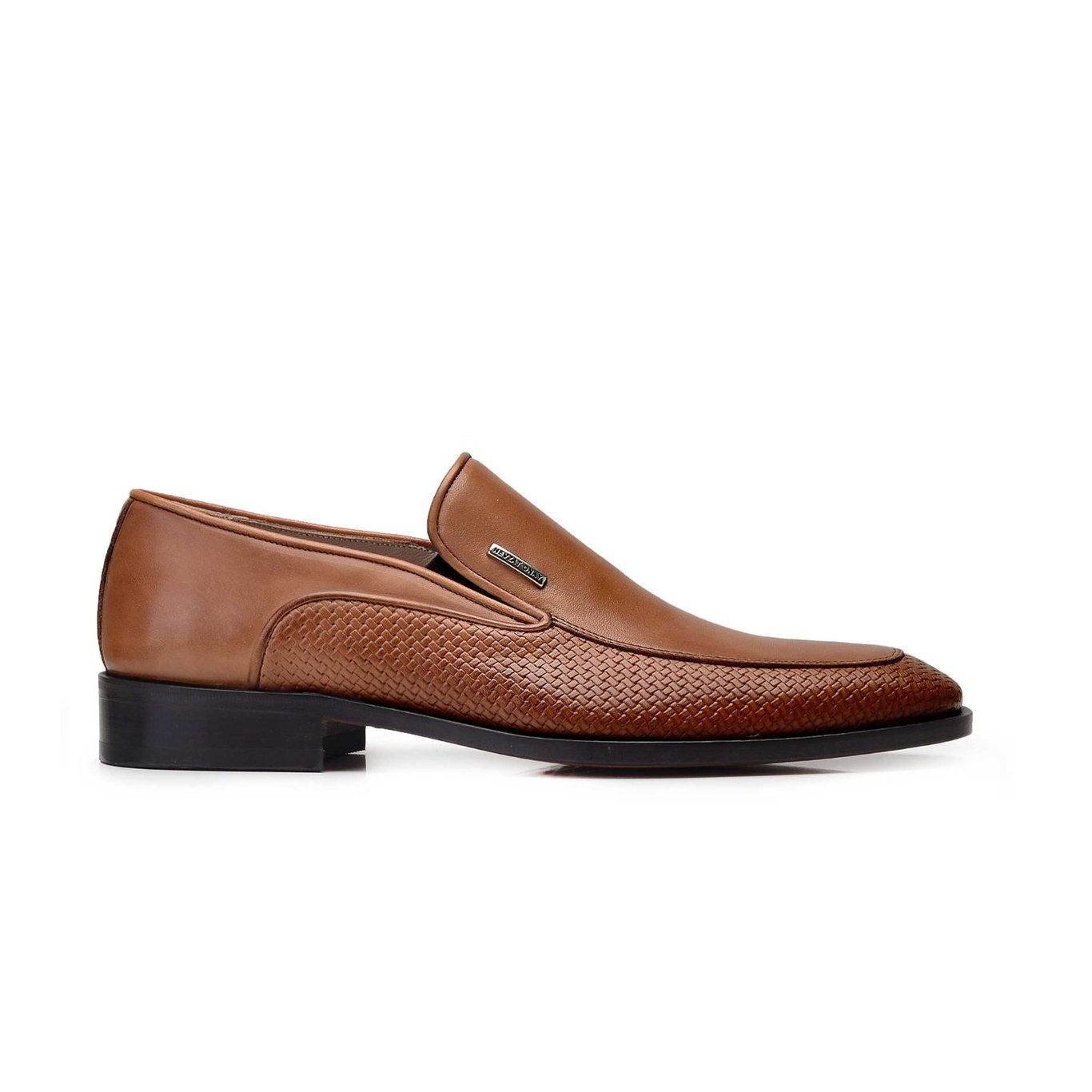 Men's Classic Tan Embossed Leather Loafer Shoes - Quality Leather Product Manufactured By Nevzat Onay Ayakkabi Ve Deri Mam San Tic Ltd Sti. Contact For B2B Orders.