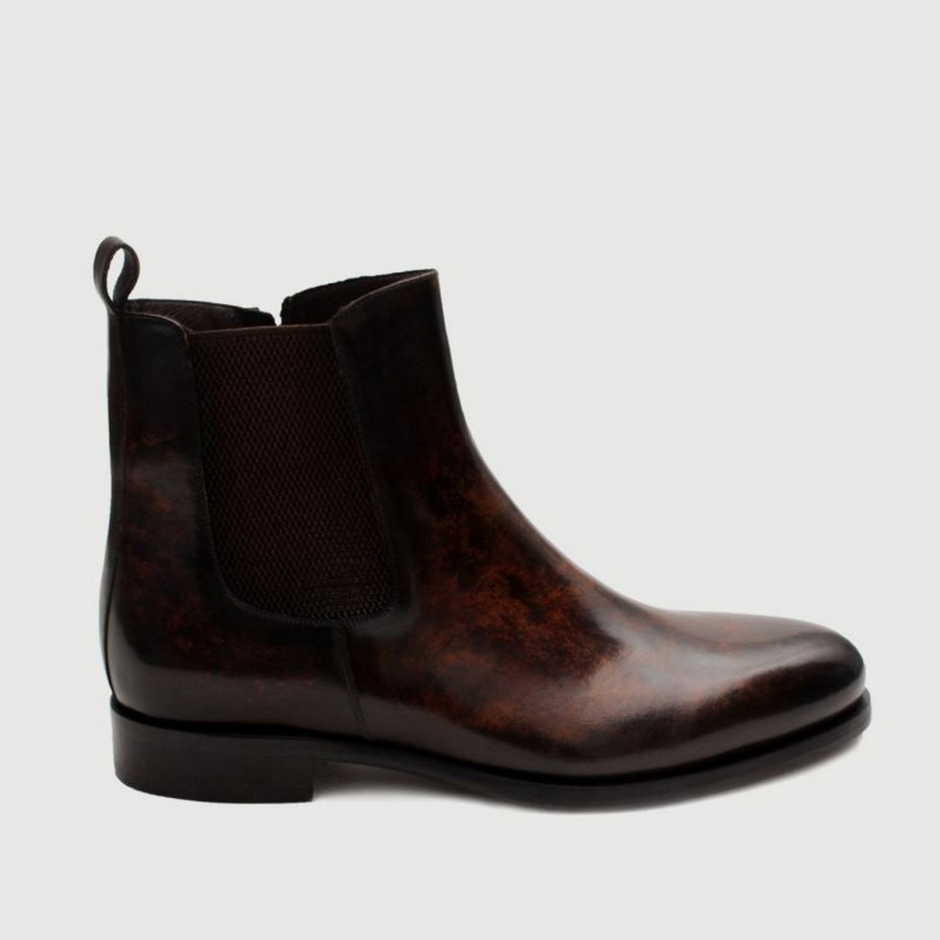 Herren Elegante Burnished Leder Chelsea Boots Stilvolles Design