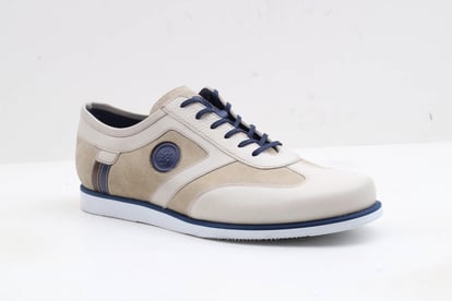 Cream Beige Suede Grained Leather Stylish Mens Sneaker - Quality Leather Product Manufactured By Polat Ayakkabi Saraci̇ye Ürünleri̇ San. Ve Ti̇c. Ltd. Şti̇.. Contact For B2B Orders.