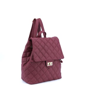 Elegant Quilted Leather Burgundy Backpack - Quality Leather Product Manufactured By F.b. Aksesuar Çanta Teksti̇l İnş. San. Ti̇c. Ltd. Şti̇.. Contact For B2B Orders.