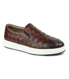 Elegant Woven Leather Mens Slip On Sneakers - Quality Leather Product Manufactured By Ey Ayakkabicilik San Ic Ve Dis Tic As. Contact For B2B Orders.