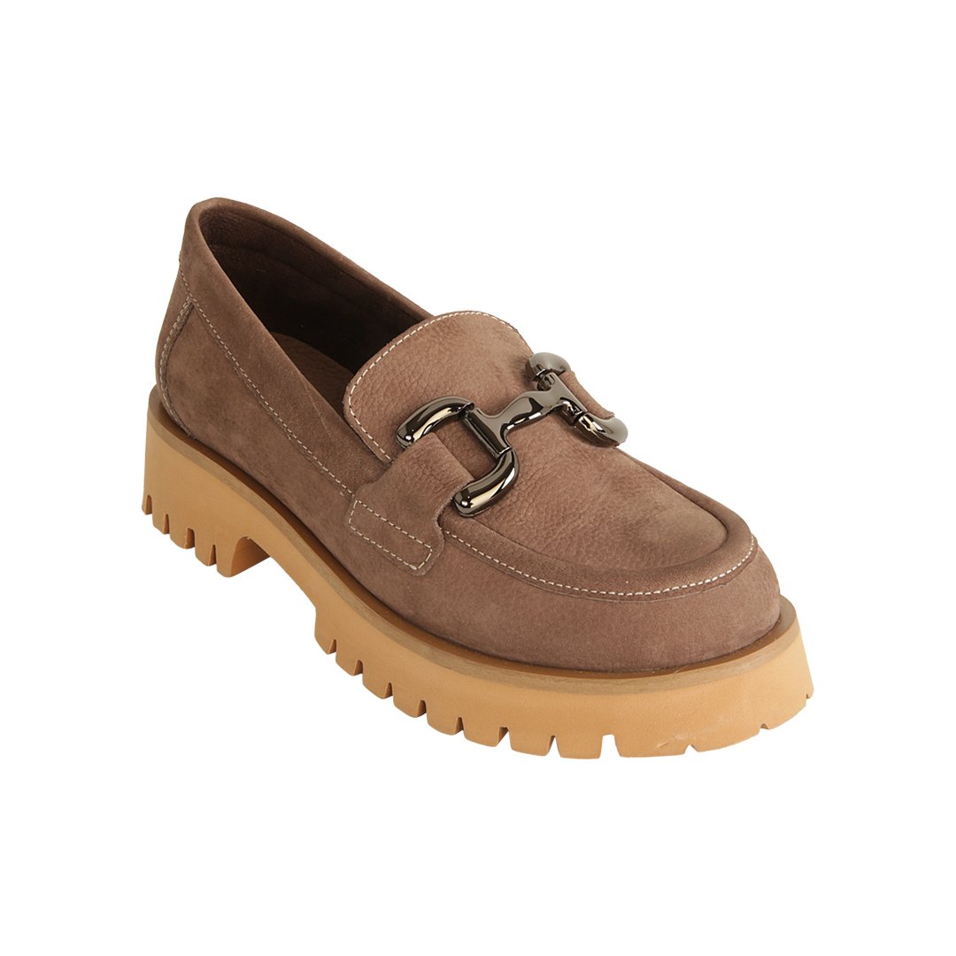 Лоферы Из Замши С Массивной Подошвой И Уздечкой - Качественный Кожаный Продукт Производства Mammamia İç Ve Dış Ticaret A.ş.. Обращайтесь Для B2B Заказов.