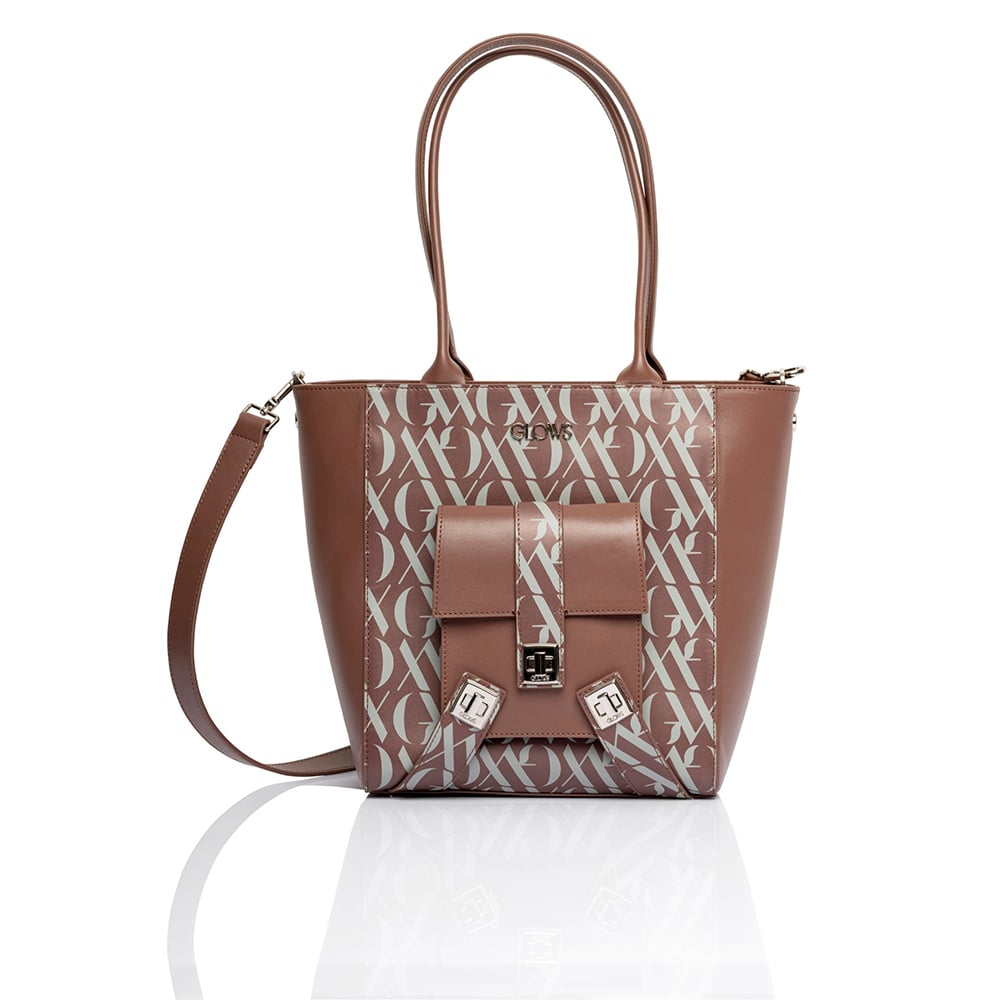 Elegant Monogrammed Calf Leather Shoulder Bag - Quality Leather Product Manufactured By Glowleather Leather Industry Trade Limited Company. Contact For B2B Orders.