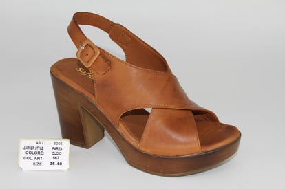 High Leather Sandals - Quality Leather Product Manufactured By Pureny Shoes. Contact For B2B Orders.