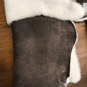 Luxurious Dark Brown Suede Shearling Ovine - Quality Leather Product Manufactured By İnterteks Deri̇ Pazarlama San.ve Diş Ti̇c.ltd.şti̇.. Contact For B2B Orders.