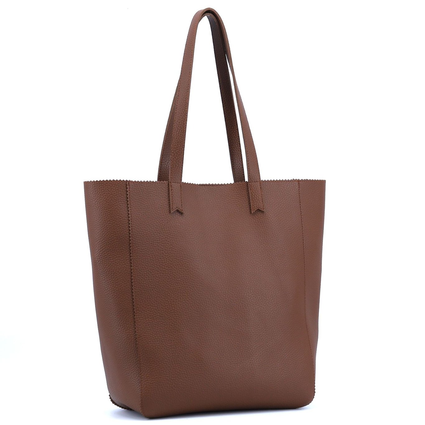 Elegant Brown Pebbled Leather Women's Tote Bag - Quality Leather Product Manufactured By F.b. Aksesuar Çanta Teksti̇l İnş. San. Ti̇c. Ltd. Şti̇.. Contact For B2B Orders.