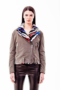 Vibrant Fur Lined Asymmetrical Leather Jacket - Quality Leather Product Manufactured By Süed Mod Deri̇ci̇li̇k San Ve Ti̇c Ltd. Şti̇.. Contact For B2B Orders.