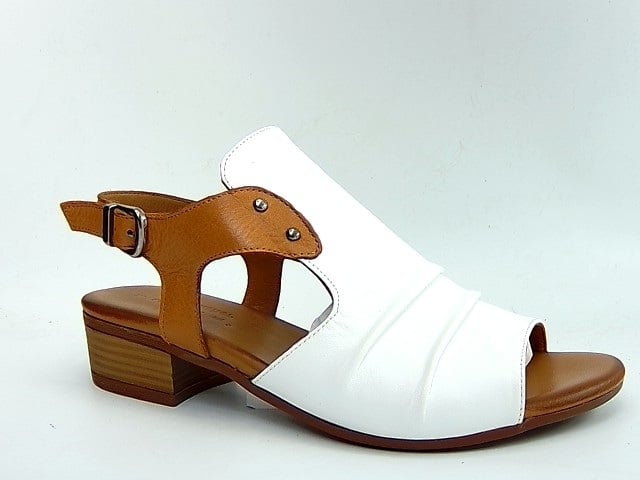 Chic Two Tone Ruched Leather Comfort Sandals - Quality Leather Product Manufactured By Azur Ayakkabi İhracat Ve Ti̇caret Anoni̇m Şi̇rketi̇. Contact For B2B Orders.
