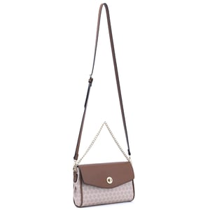 Elegant Monogram Pattern Flap Shoulder Bag - Quality Leather Product Manufactured By F.b. Aksesuar Çanta Teksti̇l İnş. San. Ti̇c. Ltd. Şti̇.. Contact For B2B Orders.