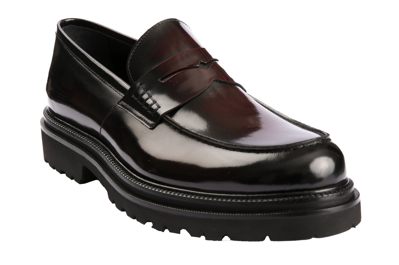 Лакированные Кожаные Пенни Лоферы Бордо Деталь - Качественный Кожаный Продукт Производства Ozcanlar Ayakkabi Pazarlama Ve Tic.. Обращайтесь Для B2B Заказов.