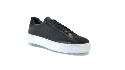 Black Leather Platform Sneakers Modern Design - Quality Leather Product Manufactured By Pati Ayakkabıcılık San Ve Tic Ltd Şti. Contact For B2B Orders.