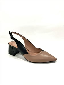 Elegant Two Tone Pointed Toe Slingback - Quality Leather Product Manufactured By Azra Ayakkabı. Contact For B2B Orders.
