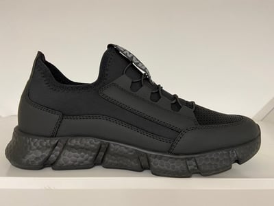 Chic Matte Black Modern Women Sneaker - Quality Leather Product Manufactured By Depar Group Ayakkabi. Contact For B2B Orders.
