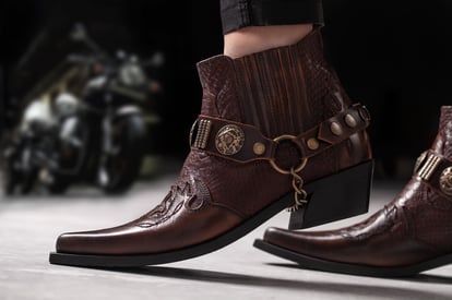 Women's Genuine Leather Western Ankle Boots - Quality Leather Product Manufactured By İnterbey Elektronik Hiz. Ve Tic. Ltd. Şti.. Contact For B2B Orders.