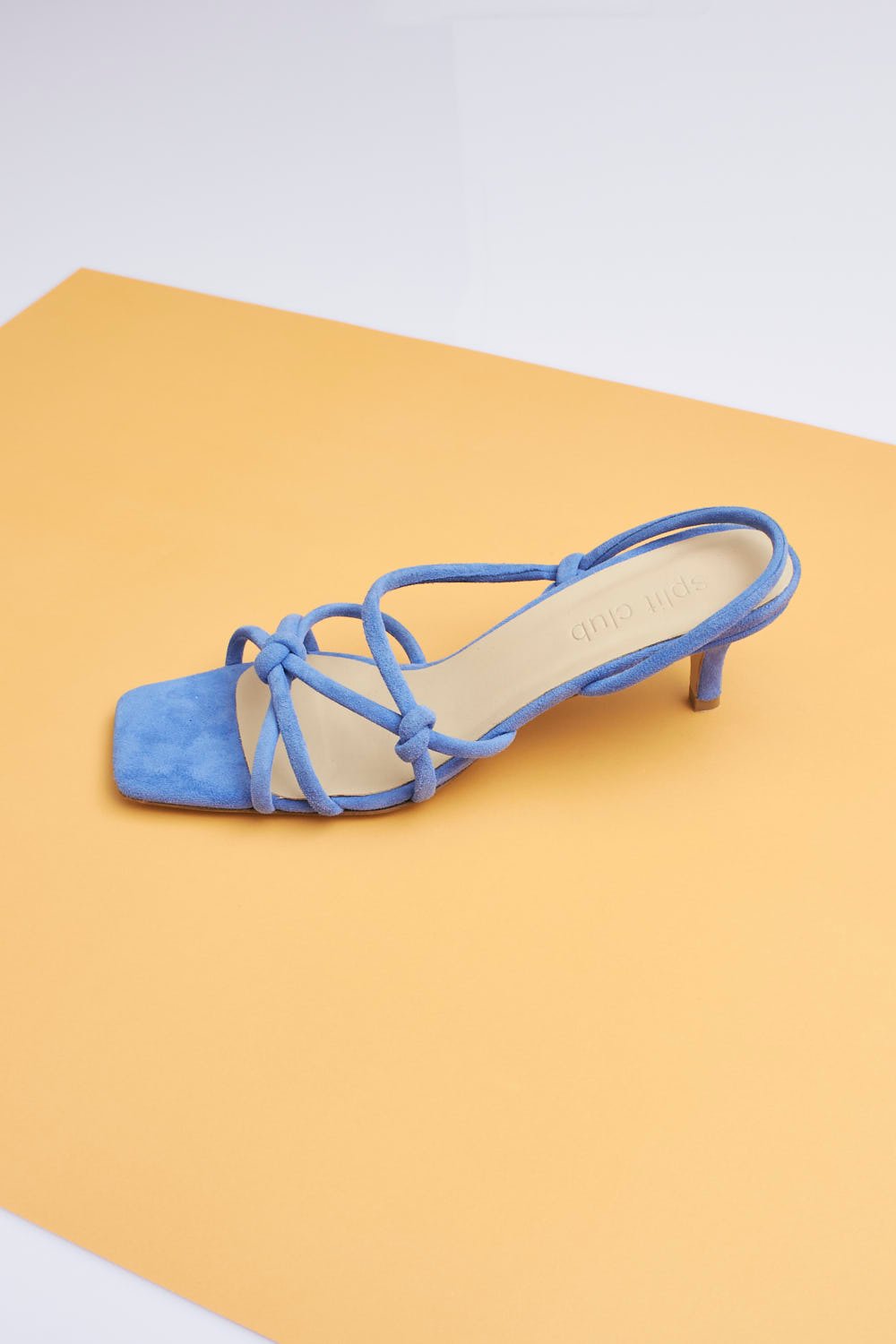 Элегантные Сандалии С Узлами Из Замши Квадратный Носок