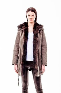 Olive Parka Luxurious Fur Trim Coat - Quality Leather Product Manufactured By Süed Mod Deri̇ci̇li̇k San Ve Ti̇c Ltd. Şti̇.. Contact For B2B Orders.
