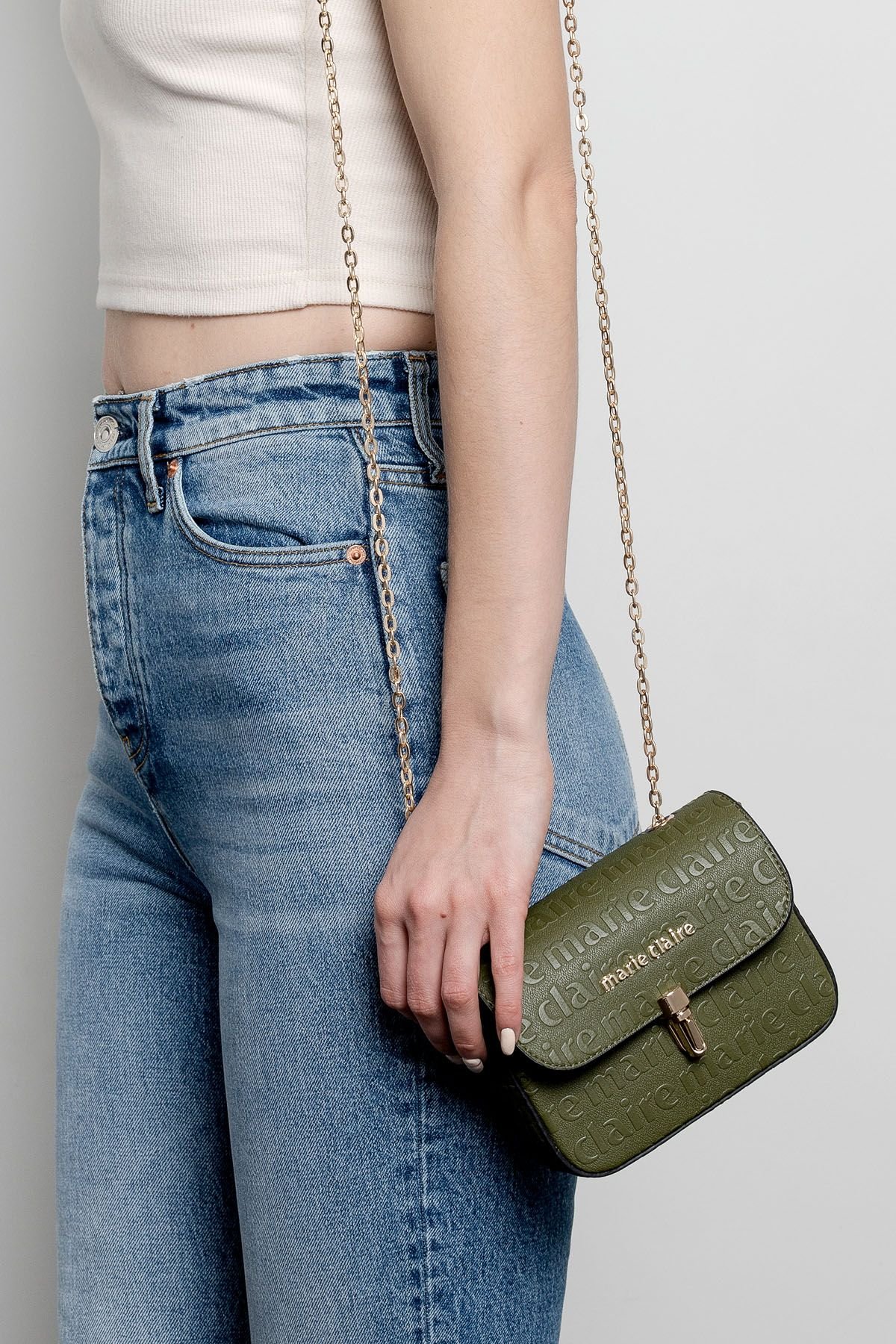 Marie Claire Elegant Green Vegan Crossbody Bag - Quality Leather Product Manufactured By Eda Trend Moda Anoni̇m Şi̇rketi̇. Contact For B2B Orders.