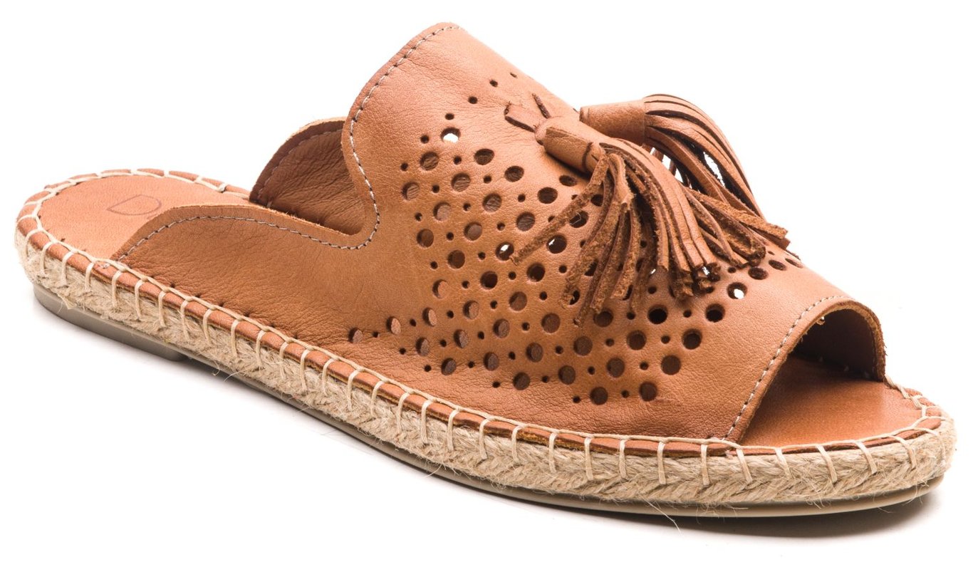 Perforated Leather Tasseled Espadrille Mule Sandal - Quality Leather Product Manufactured By Şanel Ayakkabi Ve Malz. İnş. Gida San. Ltd. Şti̇. Contact For B2B Orders.