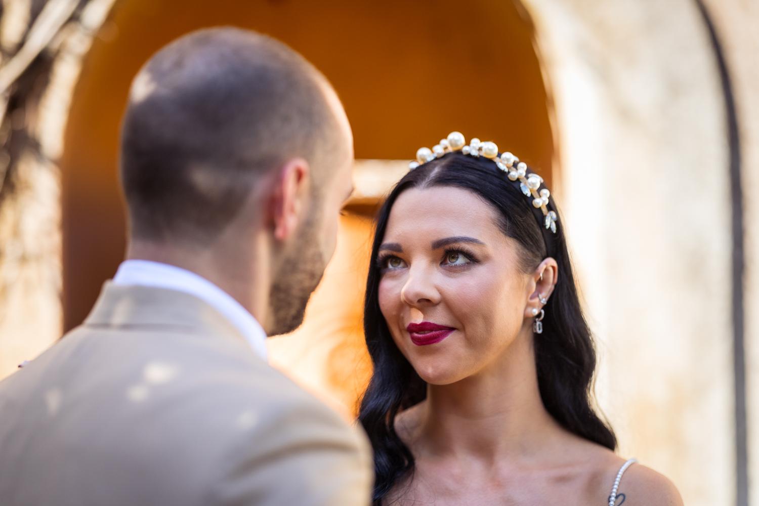 Emma and Corey on their wedding day in Hamilton