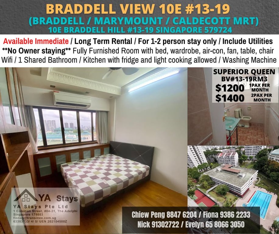 Condo Common Room for Rent in Toa Payoh · 10E Braddell Hill, 579724 · S$ 1,200/mo - Image 1 of 10